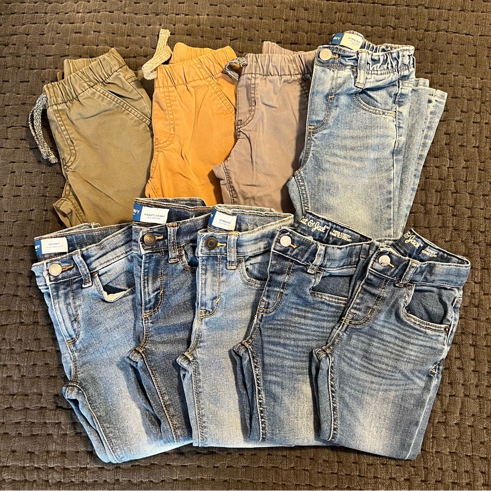 Lot of 10 pairs boys jeans and pants size 4T